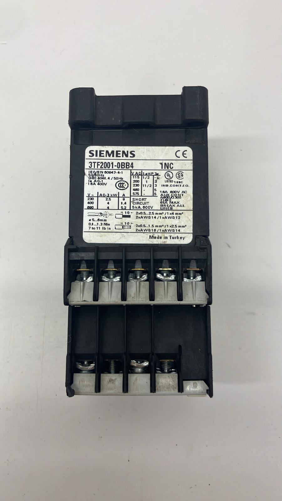 SIEMENS 3TF2001-0BB4 Kontaktör