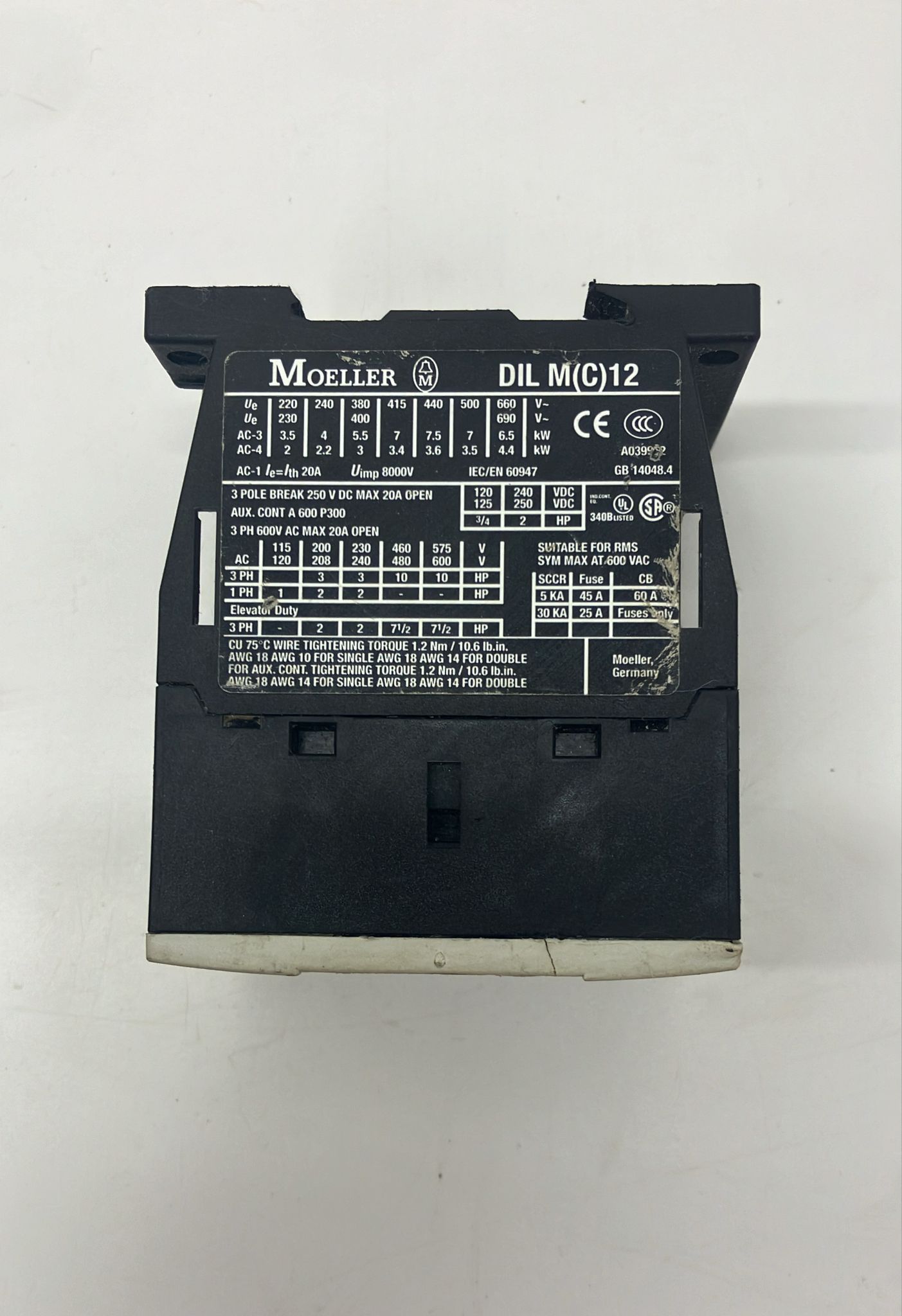Moller DILM 12-10 kontaktör