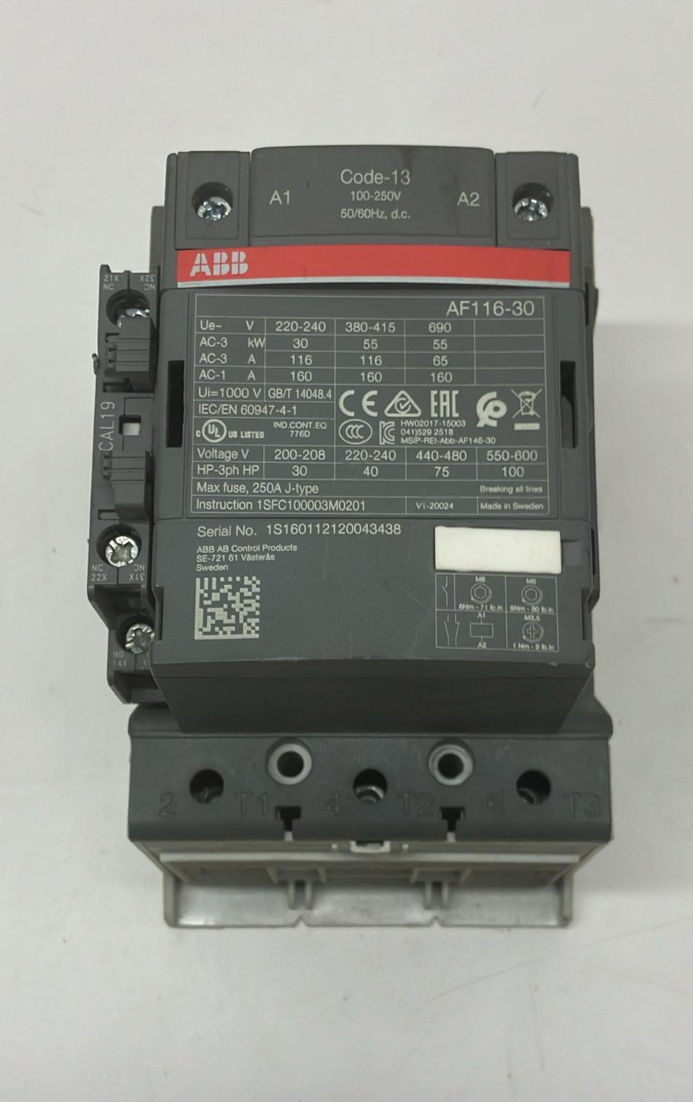 ABB AF116-30 kontaktör