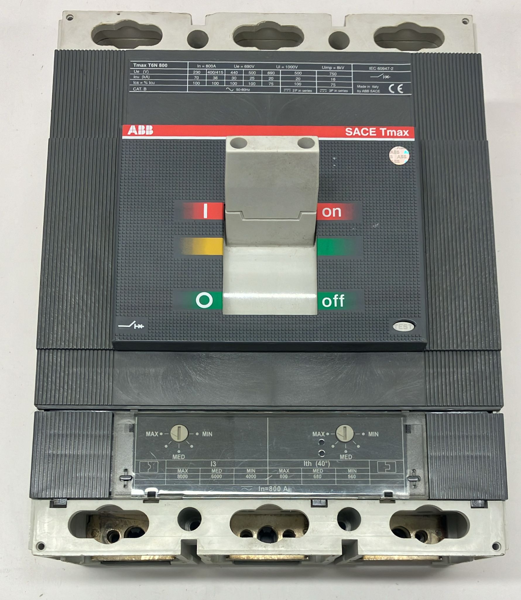 ABB SACE Tmax T6N 800 3X800A kompak Şalter