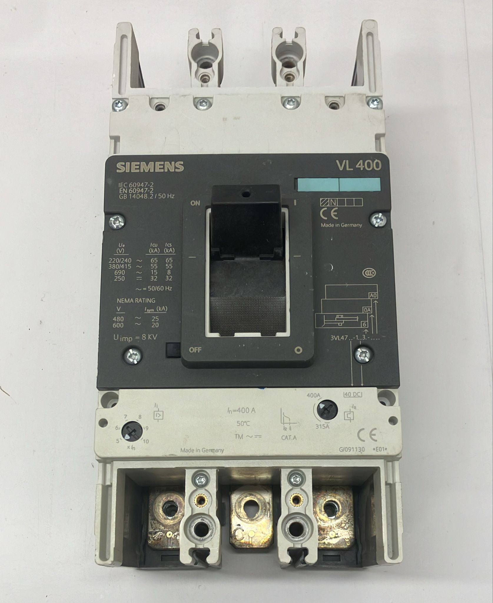 SİEMENS VL400 3x400A Compak şalter