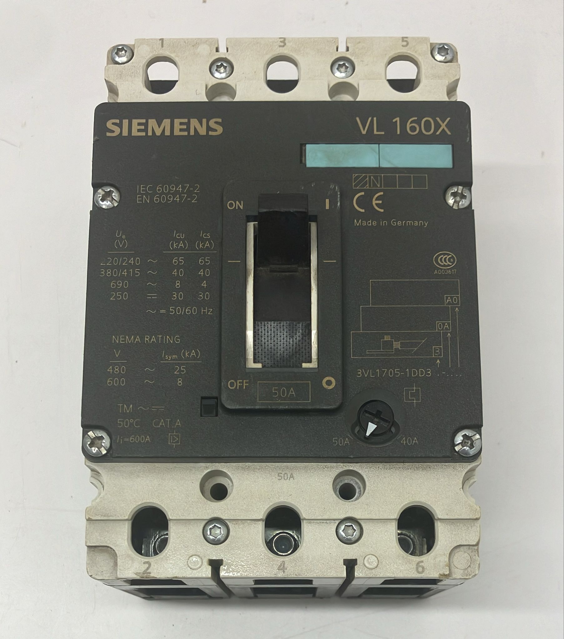 SIEMENS VL160X 50-40A Compak şalter