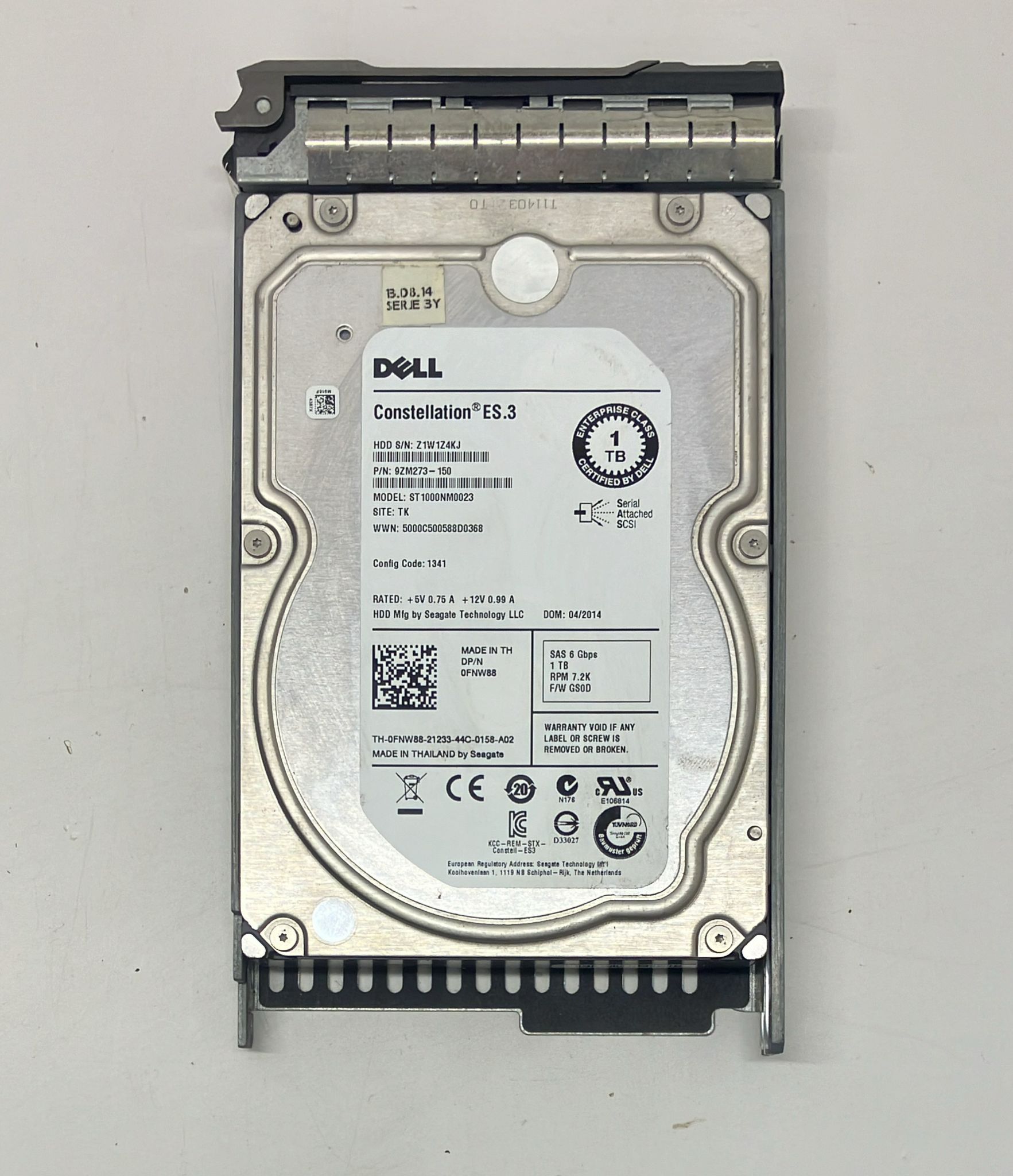 Dell 1TB 3.5- 7.2K 6G Near Line SAS HDD 0FNW88 Sunucu Diski