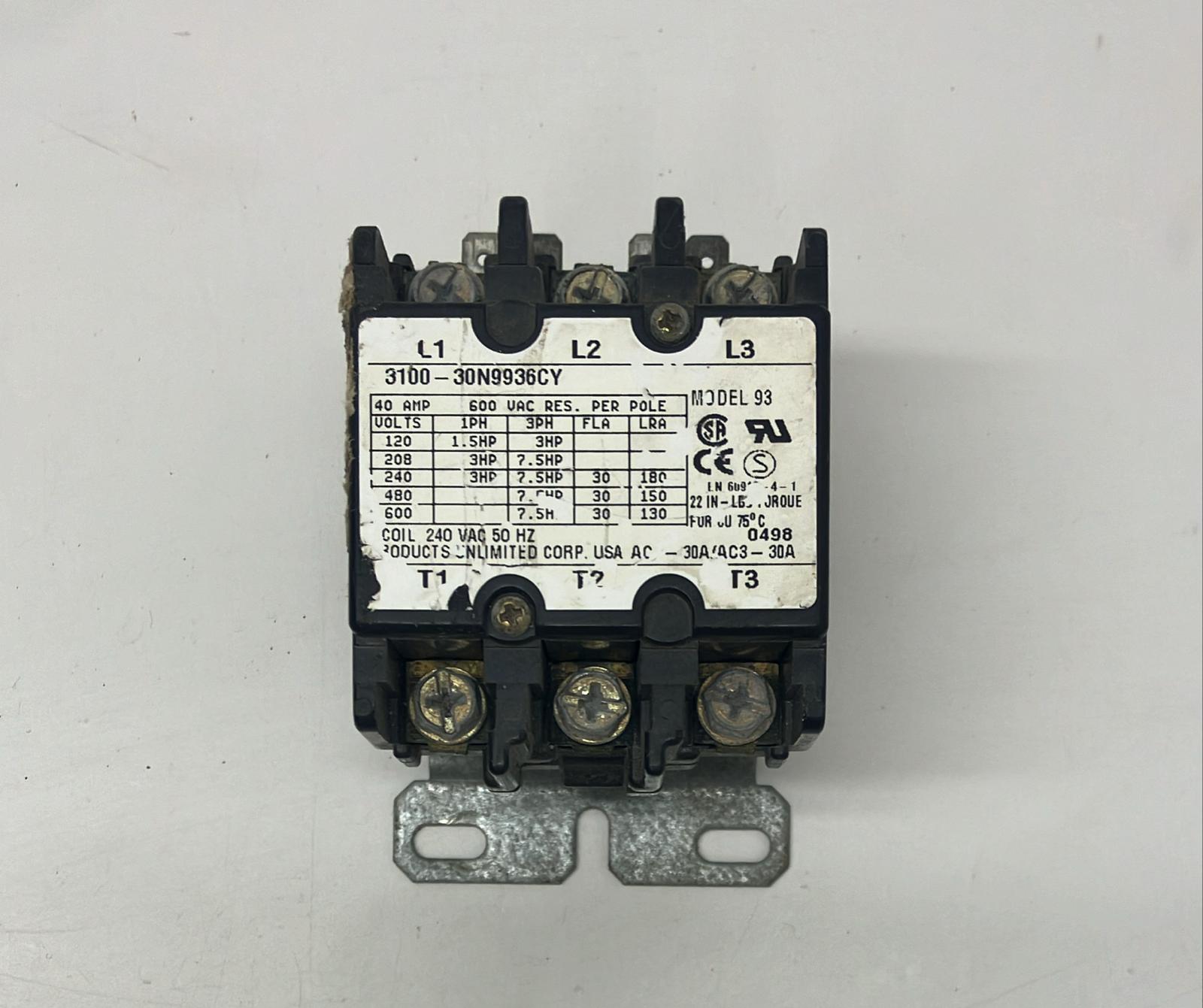 3100-30N9936CY 30A Kontaktör