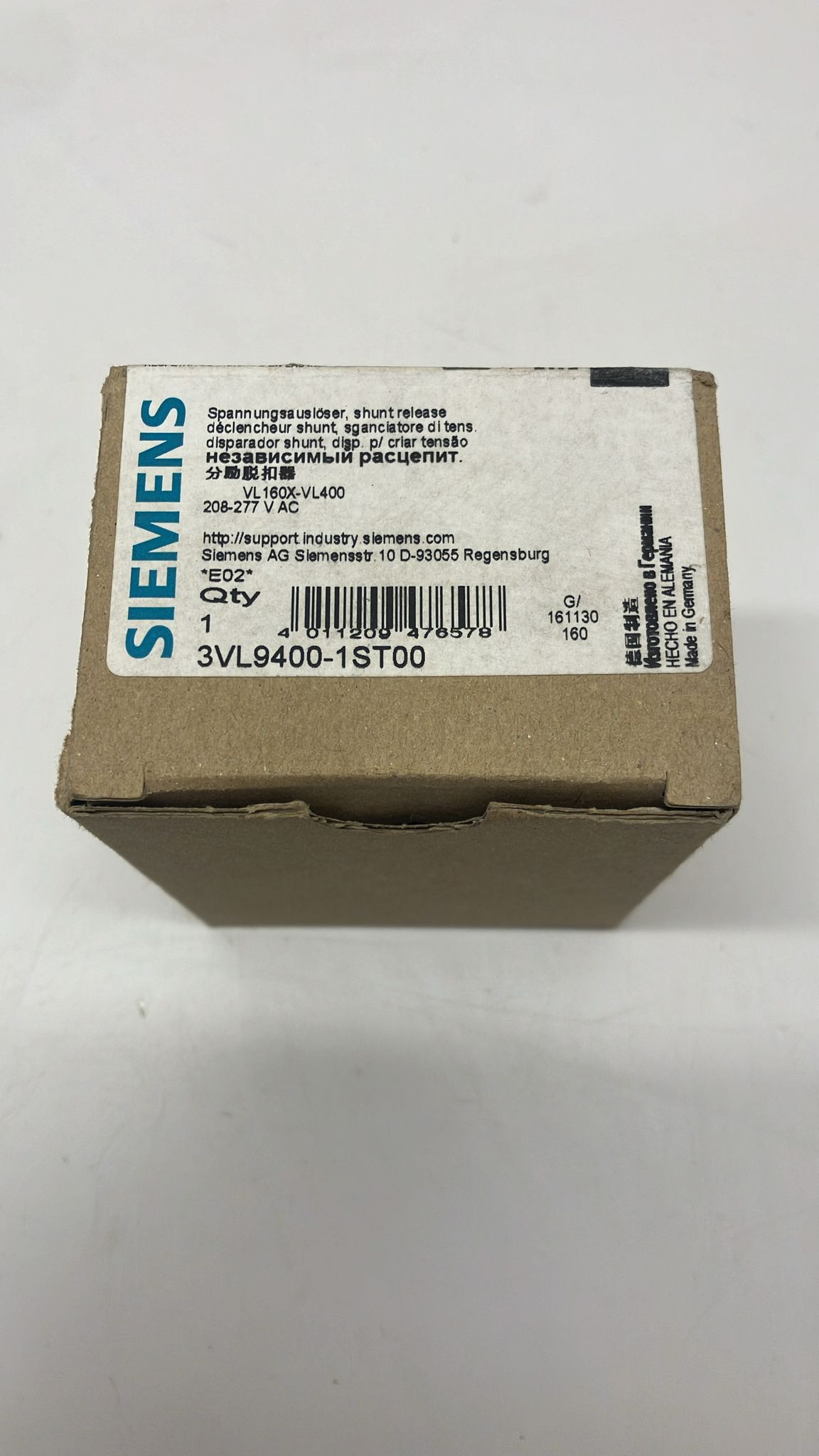 sıemens 3VL9400-1ST00 açtırma bobin